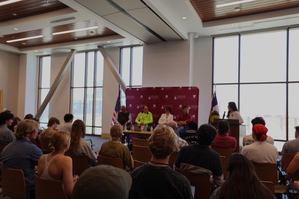Panelists speak at "This Concerns U" Great Salt Lake event hosted by ASUU on March 25, 2026. (Photo by Will Ruzanski | The Daily Utah Chronicle)